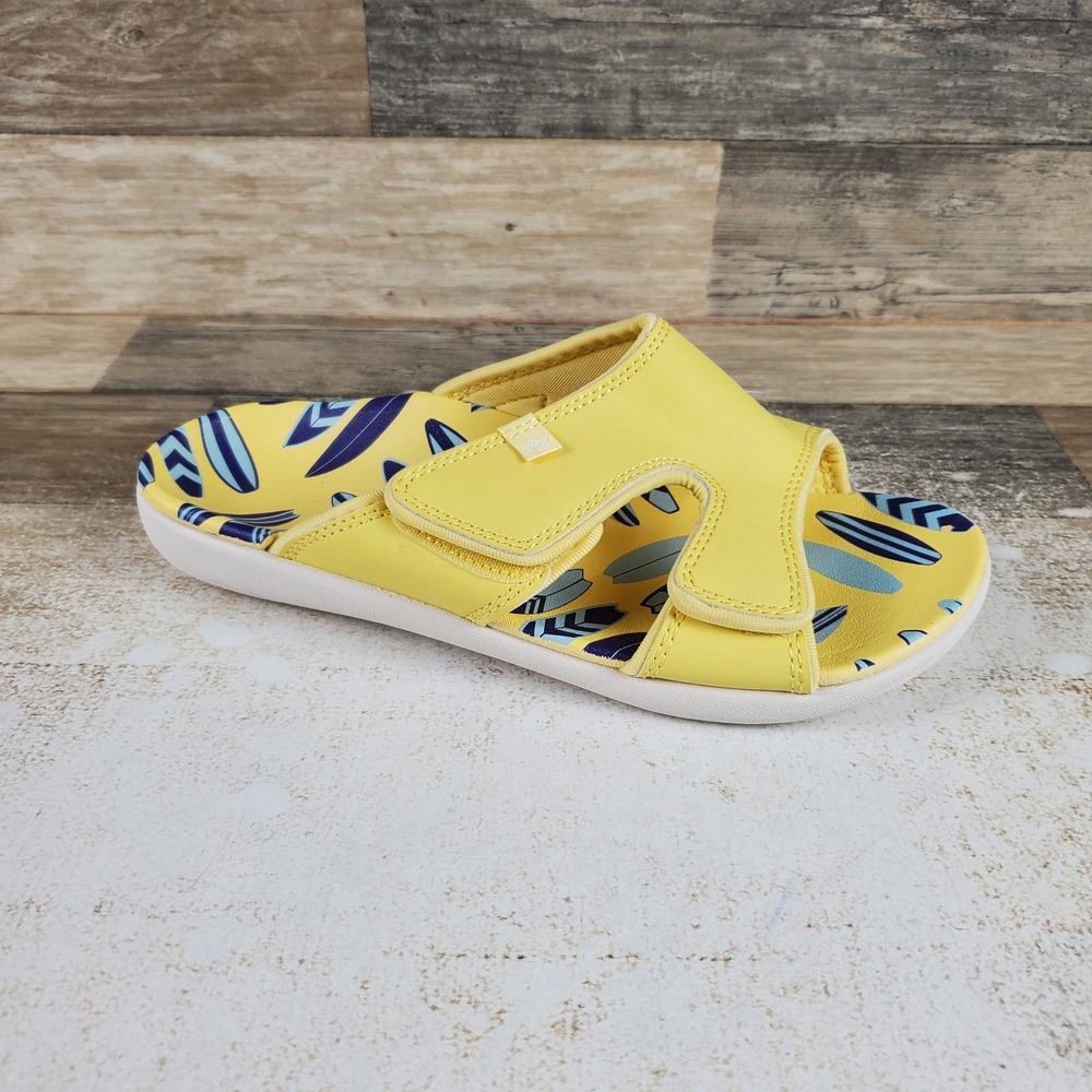 Spenco Kholo Beach Womens Slide Sandals Sz 8 D Yellow Slip On Footwear Comfort